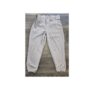 Alleson‎ Athletic Youth Baseball Pants Gray L Elastic Waistband